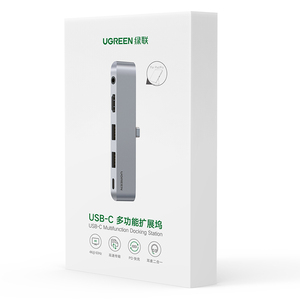 Ugreen cm424 <span class=keywords><strong>USB</strong></span> C HUB 5 trong 1 Bộ chuyển đổi <span class=keywords><strong>2</strong></span> USB3.<span class=keywords><strong>0</strong></span> 3.5mm jack cắm tai nghe PD sạc Docking Station 4K <span class=keywords><strong>HDMI</strong></span> pd100w cho iPad Pro - Product Image 6