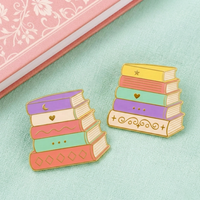Nouvel Arrivage : Pin's en émail personnalisé en métal, motif livre, pour les amateurs de livres, idéal comme cadeau souvenir, vente en gros, avec carte personnalisée