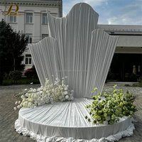 Support de présentation en métal creux JINDA, blanc, pour rideaux de mariage, toile de fond, décoration de fête