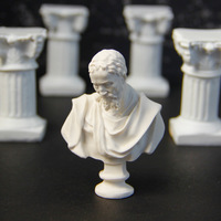 Mini statue de buste romain grec et sculptures en résine pour décor/cadeaux/dessin