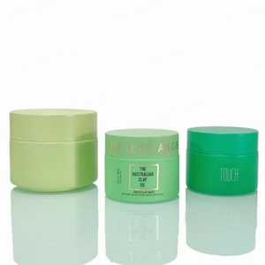 High Quality Personalized Cosmetic 30g 50g 100g Matte Green Skin Care Jars Care Face Cream Jar Glass with Lid - Product Image 6