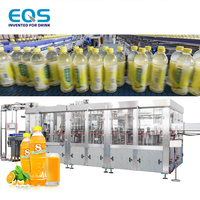 Ligne de production de jus de fruits entièrement automatique à grande vitesse, machine de remplissage et d'embouteillage de jus en acier inoxydable avec PLC intégré, prix
