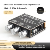 Carte d'amplificateur de puissance BT 2.1 canaux 15W * 2 + 30W prise en charge du nom BT personnalisé mini amplificateur de puissance Audio 12V-24V petit amplificateur
