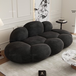 Canapé Nuage en Laine d'Agneau Style Crème, Inclinable, Anti-griffures pour Salon, Maison, Petit Appartement, Réception – Tissu Créatif <span class=keywords><strong>de</strong></span> Designer - Product Image 4