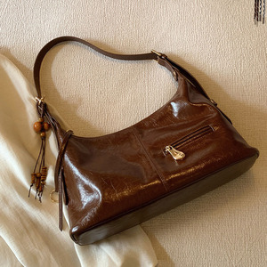 Large Capacity Tote <b>Bag</b> Women PU Leather Tote <b>Bag</b> Retro Casual Shoulder <b>Bag</b> for <b>Work</b> Commute - Product Image 4