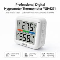 Moniteur numérique de température et d'humidité breveté, enregistrement des valeurs maximales et minimales, jauge électronique murale ou de bureau pour cave à vin