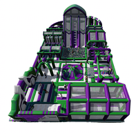 Château Gonflable Géant Personnalisé à Prix d'Usine pour Parc d'Attractions Commercial, Jeux Sportifs Extérieurs pour Enfants, Parcours d'Obstacles