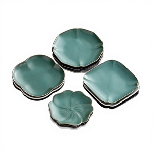 Sottobicchieri in Ceramica Minimalista Moderni Prodotti in Fabbrica, Tappetini per Tazze <span class=keywords><strong>da</strong></span> Tè Ruyao, Accessori Termoisolanti per Set <span class=keywords><strong>da</strong></span> Tè Kung Fu - Product Image 1