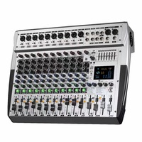 Table de mixage professionnelle active MT pour bars, KTV, mariages en extérieur, scènes, avec égaliseur sept bandes transfrontalier, 99 effets de réverbération, en métal durable