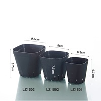 Promotion en gros : Pots de fleurs carrés en plastique blanc et noir, souples et économiques, pour pépinière et jardinage