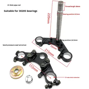Cuadro Superior e Inferior para Triciclo Eléctrico, Tubo de Acero 31/33/37/38/<span class=keywords><strong>43</strong></span>, Columna de Dirección para Bicicleta de Reparto, Modelo Popular Storm Dragon Compatible - Product Image 3