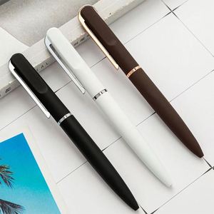 2026 Customized Metal Finish Printing <b>Matte</b> Black Business Gel Pen Soft <b>Rubber</b> Office School Executive CEO Portable Pen - Product Image 2