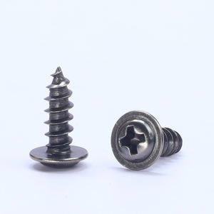 10 pièces/sac noir nickelé en acier au carbone croix tête de rondelle encastrée vis autotaraudeuses M3 M3.5 M4 M5 PWA <span class=keywords><strong>taraudage</strong></span> métrique - Product Image 1