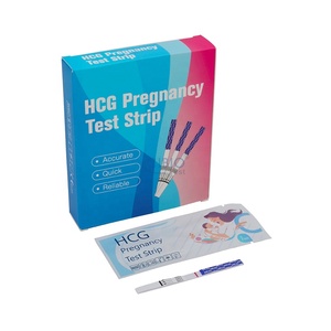 Bandelettes <span class=keywords><strong>de</strong></span> test <span class=keywords><strong>de</strong></span> <span class=keywords><strong>grossesse</strong></span> HCG en gros, détection rapide, avec marquage CE et 510K Clia Waived, kit <span class=keywords><strong>de</strong></span> test rapide - Product Image 1