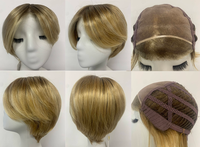 Perruque synthétique haut de gamme Futura Kanekalon grise, coupe pixie courte, perruque bouclée blond doré, résistante à la chaleur