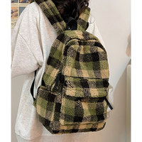 Sac à dos en peluche personnalisé avec logo, sac à dos de voyage en peluche moelleux et léger, pliable, avec broderie personnalisée
