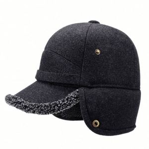 Nouvelle Arrivée Automne Hiver Casquette de Baseball Épaisse pour Hommes Âgés, Chaudes et Décontractées, avec Cache-Oreilles en Fourrure pour l'Extérieur - Product Image 2