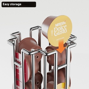 Exhibidor de Cápsulas de Café Multifuncional Ecológico de Acero Inoxidable de un Solo Nivel DuoKuSi Nestl, Suministro Transfronterizo, Almacenamiento - Product Image 3