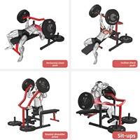 Banc de musculation pliable multifonction professionnel Lingxi tout-en-un pour salle de sport commerciale ou à domicile, améliore la force musculaire