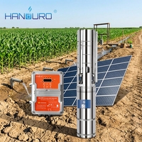 Handuro 3Kw 4Hp Pompe Solaire Système d'énergie solaire submersible Ensemble de pompes à eau Machine de pompage d'eau