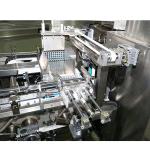 Línea de embalaje de alimentación de tocadiscos Aderezo de ensalada bolsita pequeña Paquete de salsa de tomate caja automática Máquina de embalaje de cartón - Product Image 3