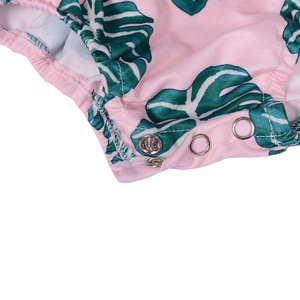 Ga-16 Stock Mono de algodón puro estampado para bebé niña, con diseño de leopardo, tipo top sin mangas, estilo Hawaiano, con encaje de doble capa - Product Image 5