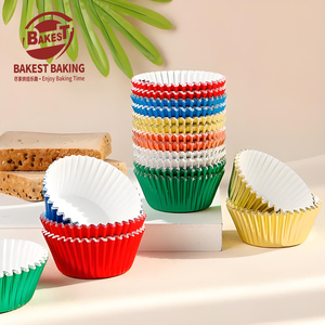 Bakest Standard Gold Cupcake Liners, sin olor, Grado Alimenticio y tazas para hornear a prueba de grasa, <span class=keywords><strong>papel</strong></span> de aluminio - Product Image 2