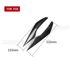 1 paire de couvre-phares en fibre de carbone véritable pour Ford Focus 2009 2010 2011, accessoires de voiture - Product Image 4