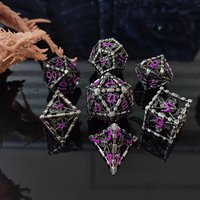 Dés creux de dieu de la mort, dés de zombie, ensemble de dés creux en métal ensemble de dés Cthulhu pour accessoires de jeux de table du MDN
