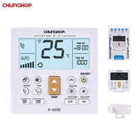 Control Remoto Universal para Aire Acondicionado K-650E de Fábrica con Pantalla LCD de Pared y Retroiluminación LED