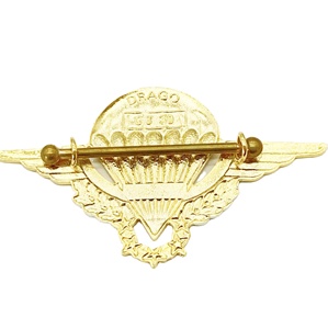 Badges en métal plaqués or personnalisés pour collier, nouveau design, pour parachutistes, <span class=keywords><strong>de</strong></span> défi et commémoratifs, vente en gros - Product Image 6