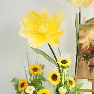 Décoration Florale Artificielle Greenway : Bouquet de Fleurs en Soie pour Jardin Monet, Aménagement de Scène de Vitrine, Ornement Paysager - Product Image 4
