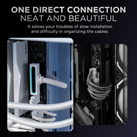 Cable de Extensión Asiahorse Hydrus de 24 Pines con Funda de PVC e Iluminación ARGB para Fuente de Alimentación de PC