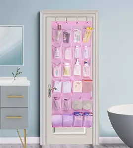 Aanpasbare 4-Grid Overdeurs Hangende Tas Multifunctionele Muur Opslag Voor Kleding Handdoek Diversen Sleutels