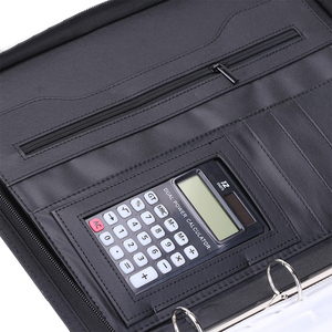 Màu Đen Tùy Chỉnh Hình Ảnh In Giả Da Phong Cách Cổ Điển Da Danh Mục Đầu Tư Với Dây Kéo Danh Mục Đầu Tư Chất Kết Dính Xử Lý - Product Image 4