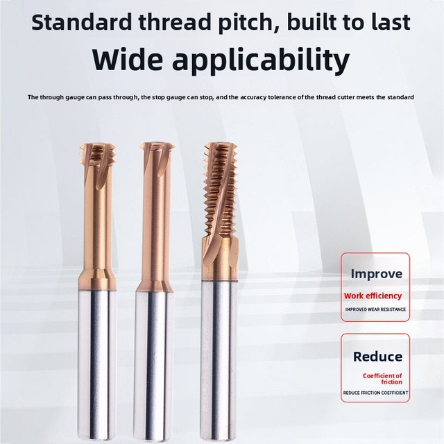 Chinese Manufacturer Hot-selling Wholesale Single Tooth Three Teeth Professional-grade CNC Threading End Mills