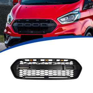 Rejilla Delantera para Ford Transit Custom, Malla ABS Negra, 2018-2021, Compatible con Europa, Pieza de Mejora - Product Image 1