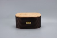 Boîte à pain Bin Cuisine Ensemble de 4 Cuisine Ronde Stockage des Aliments Farine Thé Café Sucre Canister Pots Bocaux Ensemble