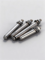 Boulon d'ancrage en acier pour béton, acier au carbone zingué, tailles M6 à M12, pour fixation de plaques de base et de caleçons, usage professionnel
