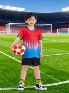 Maglie da <span class=keywords><strong>Calcio</strong></span> Personalizzabili <span class=keywords><strong>di</strong></span> Alta Qualità, 100% Poliestere, Stampa a Trasferimento Termico, per Club e Leghe, Estate-Autunno - Product Image 1