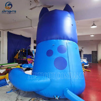 Ballon bleu décoratif gonflable de personnage de dessin animé personnalisé