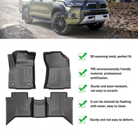 Haute qualité meilleure vente TPE tapis de voiture tapis de sol de voiture Protection tous temps pour 2015-2023 Toyota Hilux accessoires intérieurs
