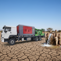 Foreuse de puits d'eau montée sur camion, alimentée au diesel, avec marteau pneumatique, profondeur de forage max. 600 m, moteur intégré, à Guangzhou
