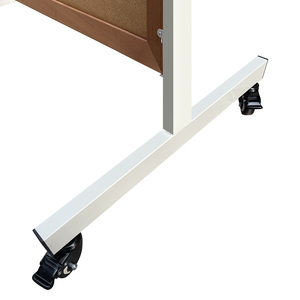 ฟรียืนกระดานข่าวที่มีล้อกรอบไม้สองด้านหน้าจอคณะกรรมการที่มีเหล็กมือถือยืน - Product Image 5