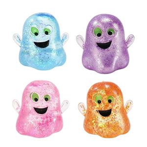 Botu Popular 12 piezas/caja Juguetes Blandos de Halloween, Lindos Fantasmas Sensoriales Antiestrés, Juguetes Blandos de Maltosa con Purpurina de Ascenso Lento - Product Image 5