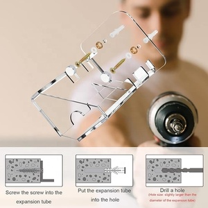 Support mural pour raquettes <span class=keywords><strong>de</strong></span> ping-pong en acrylique transparent, 2 pièces, avec rangement pour balles, pour salle <span class=keywords><strong>de</strong></span> jeu <span class=keywords><strong>de</strong></span> tennis <span class=keywords><strong>de</strong></span> <span class=keywords><strong>table</strong></span> - Product Image 4