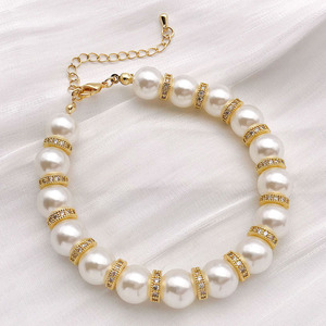 <b>Copper</b> Plated Gold Plated White Gold Zircon Spacer Beads Round DIY Jewelry Accessories For <b>Bracelet</b> Making 10mm Size - Product Image 4