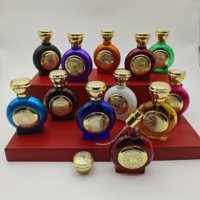 Flacon de parfum en verre arabe de luxe 50 ml, bouchon à vis classique personnalisé, sérigraphié avec diffuseur à bâtonnets