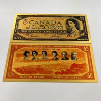Billets de banque factices réalistes et écologiques en plastique durable plaqué or (USD, Euro, Livres) pour mariages, anniversaires, Noël