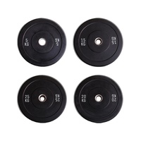 Fabricant d'équipements de fitness avec logo personnalisable, stock de plaques de poids en caoutchouc pleine caoutchouc à grand trou pour haltères et barres